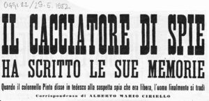 Italský časopis Oggi (1952) – reklama na Pintovy memoáry